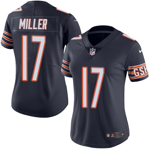 Personalized Bears #17 Anthony Miller Navy Blue Team Color Women’s Stitched NFL Untouchable Limited Jersey