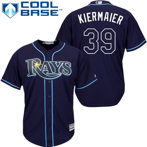 Personalized Rays #39 Kevin Kiermaier Dark Blue Cool Base Stitched Youth MLB Jersey
