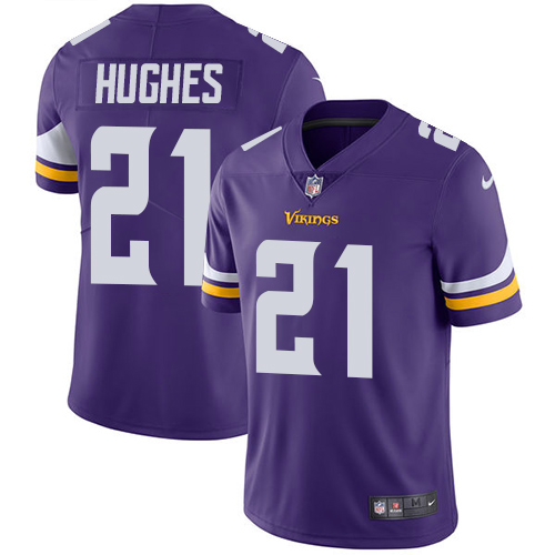 Personalized Vikings #21 Mike Hughes Purple Team Color Youth Stitched NFL Untouchable Limited Jersey