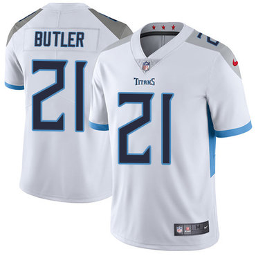 Personalized Titans #21 Malcolm Butler White Youth Stitched NFL Untouchable Limited Jersey