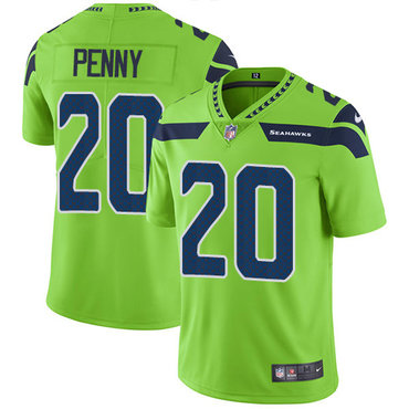 Personalized Seahawks #20 Rashaad Penny Green Youth Stitched NFL Limited Rush Jersey