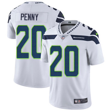 Personalized Seahawks #20 Rashaad Penny White Youth Stitched NFL Untouchable Limited Jersey
