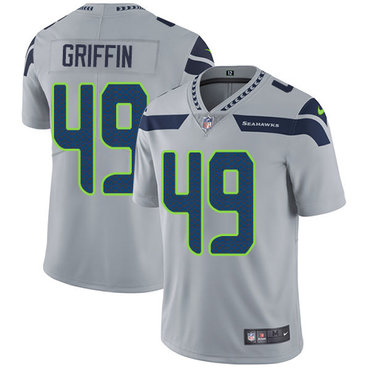 Personalized Seahawks #49 Shaquem Griffin Grey Alternate Youth Stitched NFL Untouchable Limited Jersey