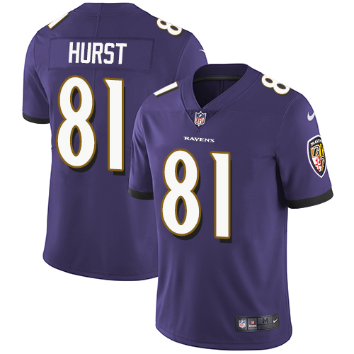 Personalized Ravens #81 Hayden Hurst Purple Team Color Youth Stitched NFL Untouchable Limited Jersey