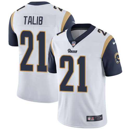 Personalized Rams #21 Aqib Talib White Youth Stitched NFL Untouchable Limited Jersey