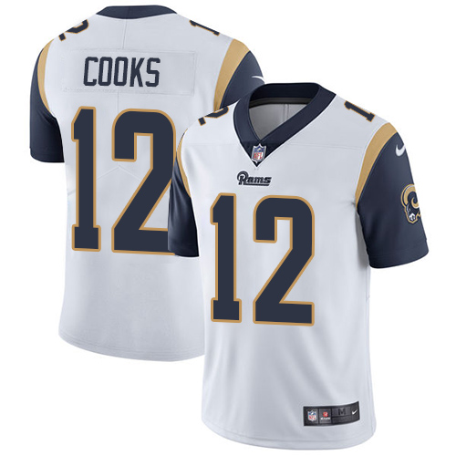 Personalized Rams #12 Brandin Cooks White Youth Stitched NFL Untouchable Limited Jersey