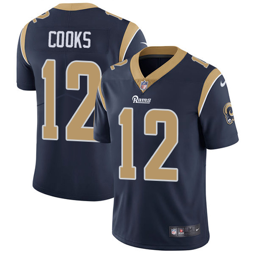 Personalized Rams #12 Brandin Cooks Navy Blue Team Color Youth Stitched NFL Untouchable Limited Jersey