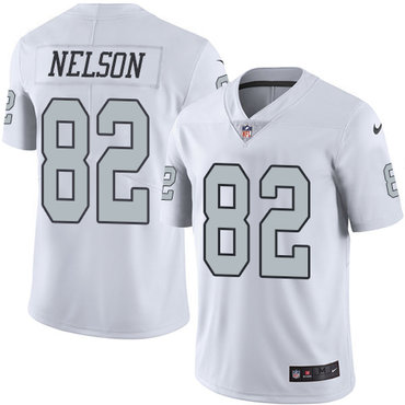 Personalized Raiders #82 Jordy Nelson White Youth Stitched NFL Limited Rush Jersey