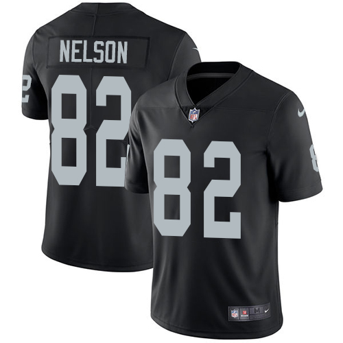 Personalized Raiders #82 Jordy Nelson Black Team Color Youth Stitched NFL Untouchable Limited Jersey