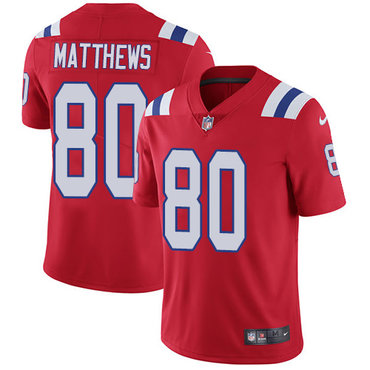 Personalized Patriots #80 Jordan Matthews Red Alternate Youth Stitched NFL Untouchable Limited Jersey