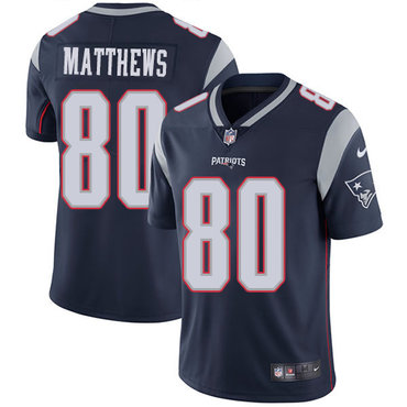 Personalized Patriots #80 Jordan Matthews Navy Blue Team Color Youth Stitched NFL Untouchable Limited Jersey