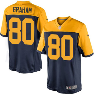 Personalized Packers #80 Jimmy Graham Navy Blue Alternate Youth Stitched NFL New Limited Jersey