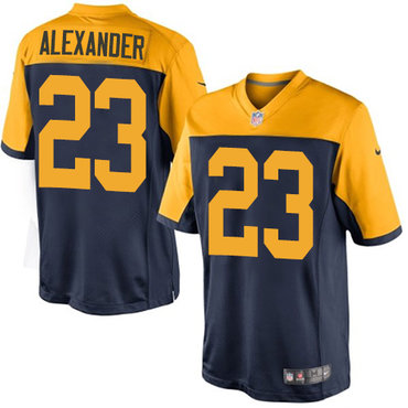 Personalized Packers #23 Jaire Alexander Navy Blue Alternate Youth Stitched NFL New Limited Jersey
