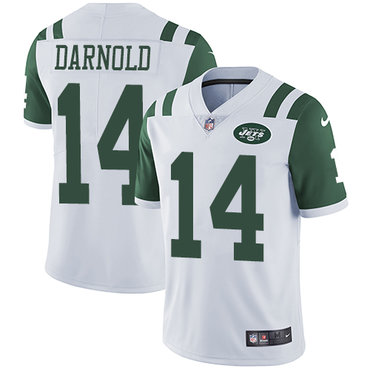 Personalized Jets #14 Sam Darnold White Youth Stitched NFL Untouchable Limited Jersey
