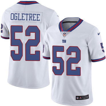 Personalized Giants #52 Alec Ogletree White Youth Stitched NFL Limited Rush Jersey