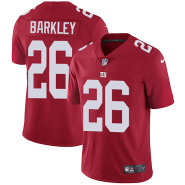 Personalized Giants #26 Saquon Barkley Red Alternate Youth Stitched NFL Untouchable Limited Jersey