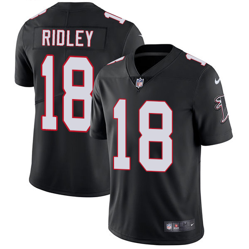 Personalized Falcons #18 Calvin Ridley Black Alternate Youth Stitched NFL Untouchable Limited Jersey