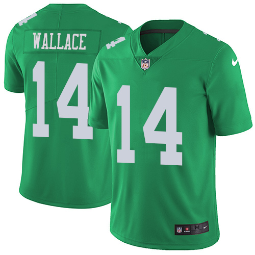Personalized Eagles #14 Mike Wallace Green Youth Stitched NFL Limited Rush Jersey