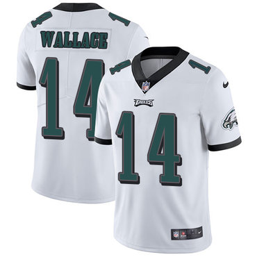 Personalized Eagles #14 Mike Wallace White Youth Stitched NFL Untouchable Limited Jersey