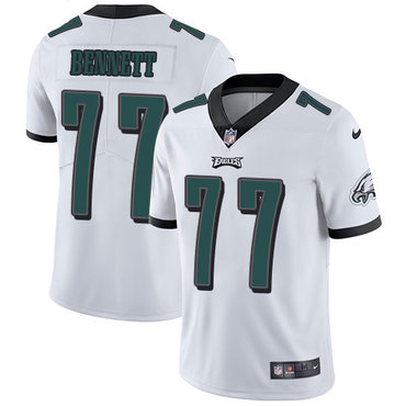 Personalized Eagles #77 Michael Bennett White Youth Stitched NFL Untouchable Limited Jersey