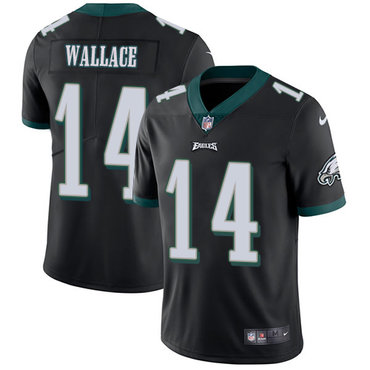 Personalized Eagles #14 Mike Wallace Black Alternate Youth Stitched NFL Untouchable Limited Jersey