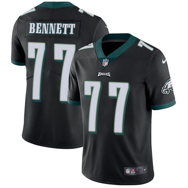 Personalized Eagles #77 Michael Bennett Black Alternate Youth Stitched NFL Untouchable Limited Jersey