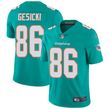 Personalized Dolphins #86 Mike Gesicki Aqua Green Team Color Youth Stitched NFL Untouchable Limited Jersey