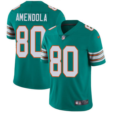 Personalized Dolphins #80 Danny Amendola Aqua Green Alternate Youth Stitched NFL Untouchable Limited Jersey