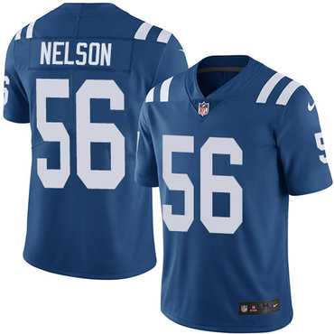 Personalized Colts #56 Quenton Nelson Royal Blue Youth Stitched NFL Limited Rush Jersey
