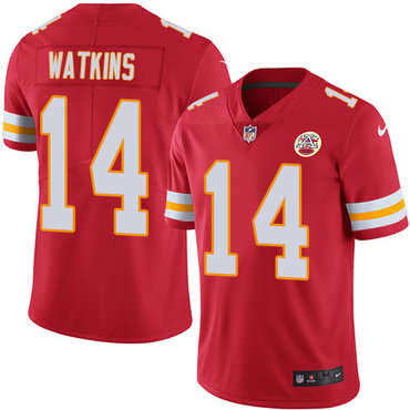 Personalized Chiefs #14 Sammy Watkins Red Team Color Youth Stitched NFL Untouchable Limited Jersey