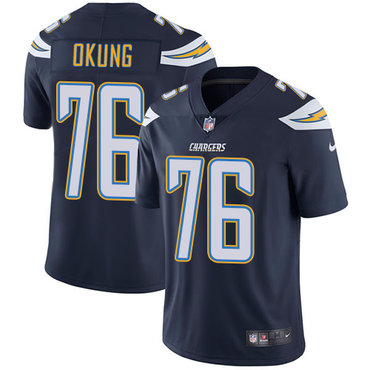 Personalized Chargers #76 Russell Okung Navy Blue Team Color Youth Stitched NFL Untouchable Limited Jersey