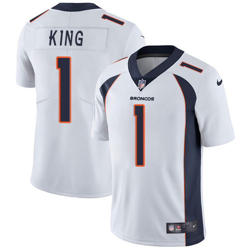 Personalized Broncos #1 Marquette King White Youth Stitched NFL Untouchable Limited Jersey