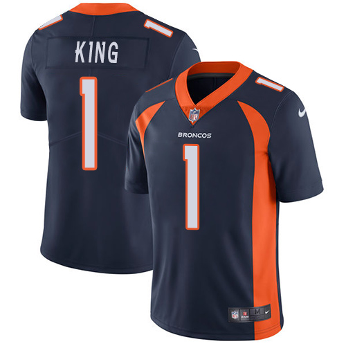 Personalized Broncos #1 Marquette King Blue Alternate Youth Stitched NFL Untouchable Limited Jersey