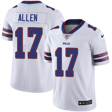 Personalized Bills #17 Josh Allen White Youth Stitched NFL Untouchable Limited Jersey