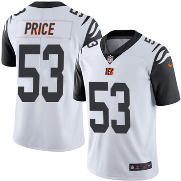 Personalized Bengals #53 Billy Price White Youth Stitched NFL Limited Rush Jersey