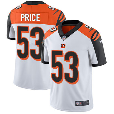 Personalized Bengals #53 Billy Price White Youth Stitched NFL Untouchable Limited Jersey