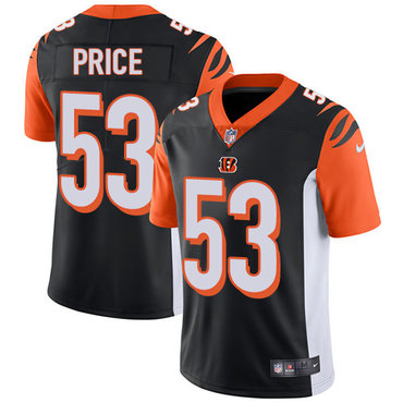 Personalized Bengals #53 Billy Price Black Team Color Youth Stitched NFL Untouchable Limited Jersey