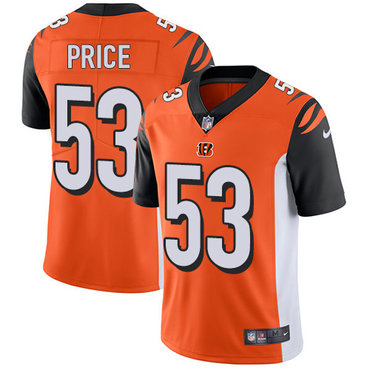 Personalized Bengals #53 Billy Price Orange Alternate Youth Stitched NFL Untouchable Limited Jersey
