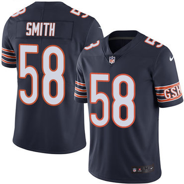 Personalized Bears #58 Roquan Smith Navy Blue Team Color Youth Stitched NFL Untouchable Limited Jersey