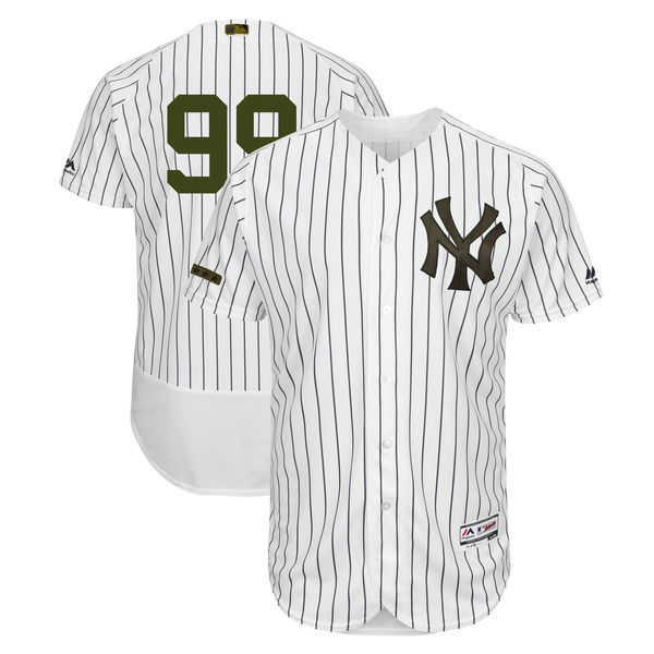Personalized Yankees 99 Aaron Judge White 2018 Memorial Day Flexbase Jersey