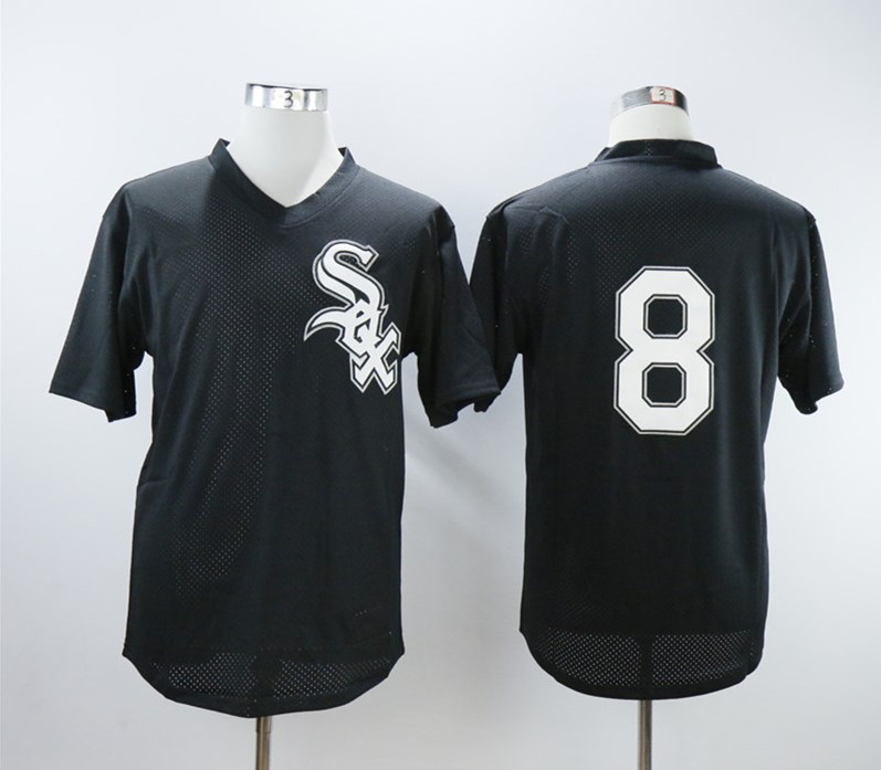 Personalized White Sox 8 Bo Jackson Black Throwback BP Jersey