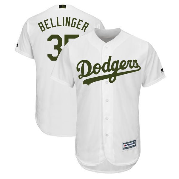 Personalized Dodgers 35 Cody Bellinger White 2018 Memorial Day Cool Base Jersey
