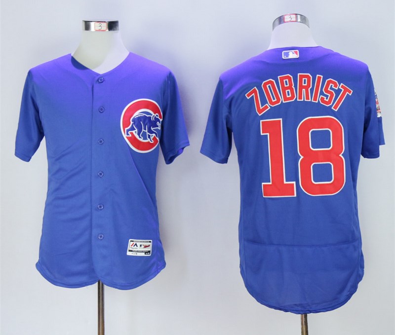 Personalized Cubs 18 Ben Zobrist Royal Flexbase Jersey