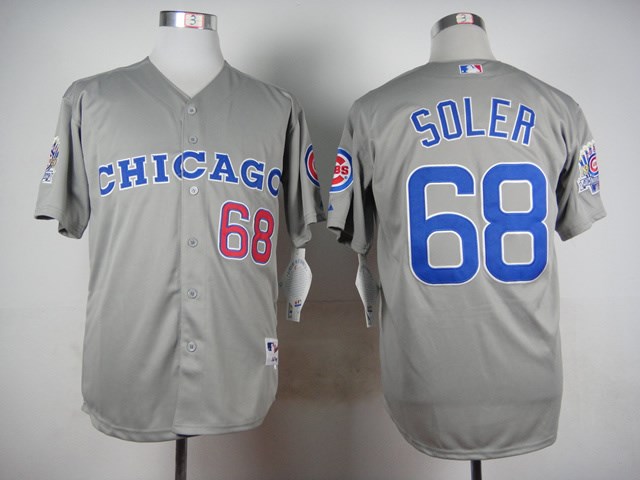 Personalized Cubs 68 Jorge Soler Gray Throwback Jersey
