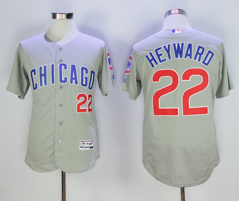 Personalized Cubs 22 Jason Heyward Gray Flexbase Jersey