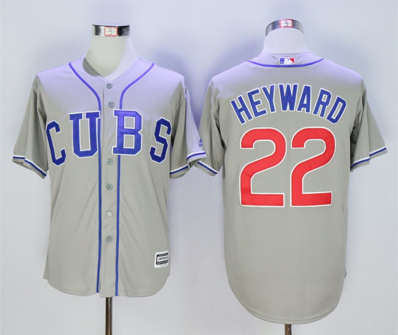 Personalized Cubs 22 Jason Heyward Gray Cool Base Jersey