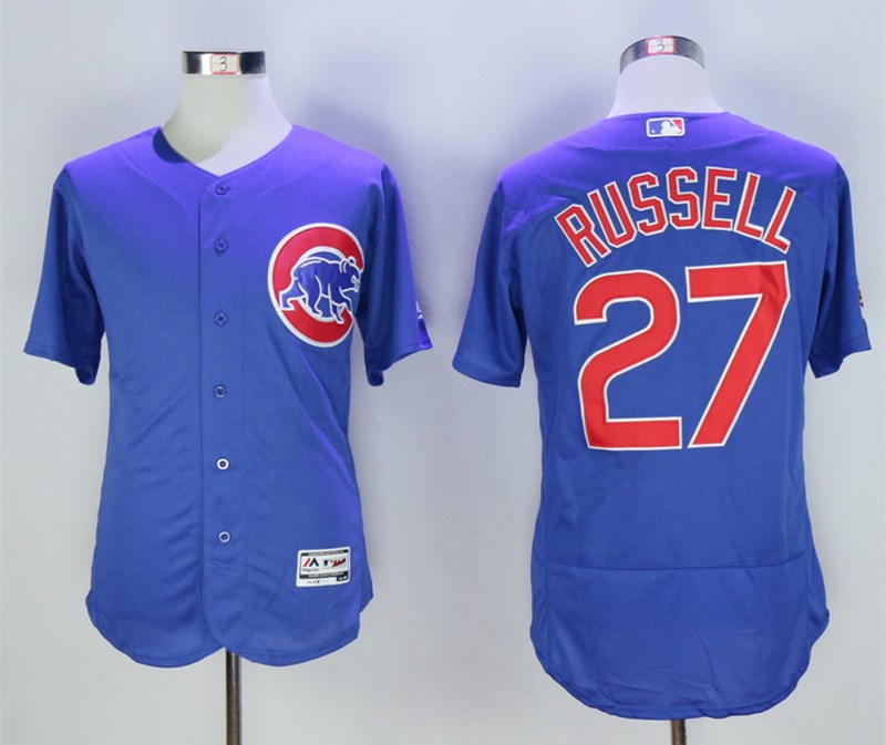 Personalized Cubs 27 Addison Russell Royal Flexbase Jersey