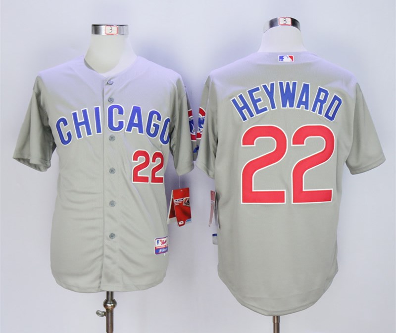 Personalized Cubs 22 Jason Heyward Gray Road Cool Base Jersey