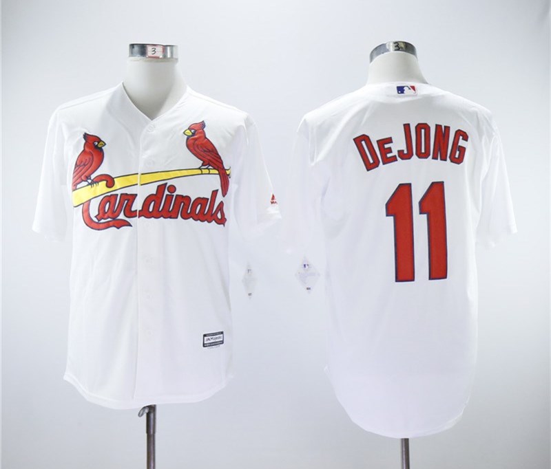 Personalized Cardinals 11 Paul DeJong White Cool Base Jersey