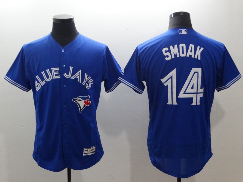 Personalized Blue Jays 14 Justin Smoak Royal Flexbase Jersey